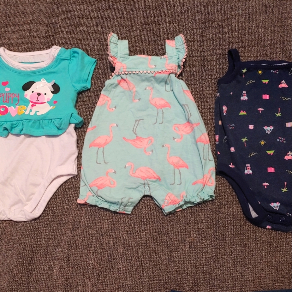 (3) Three Month Baby girl Outfits